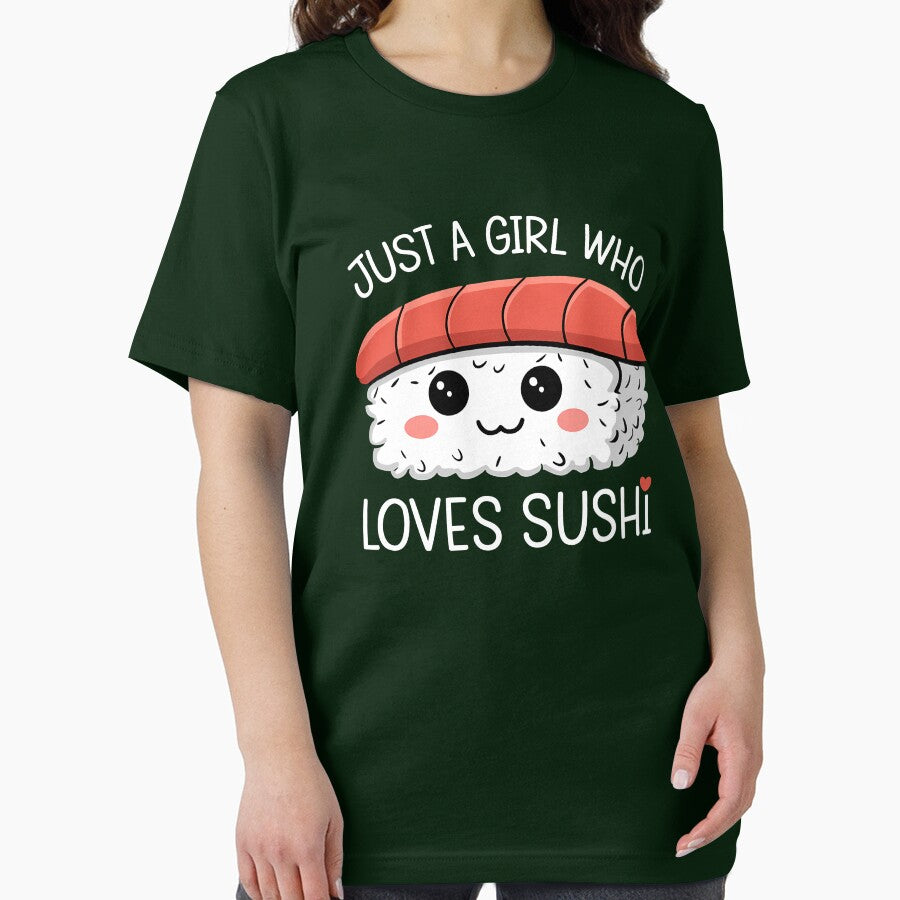 Just A Girl Who Loves Sushi by KD Merch T-Shirts, Hoodie, Sweatshirt | BlankRebels.com (Image 2)