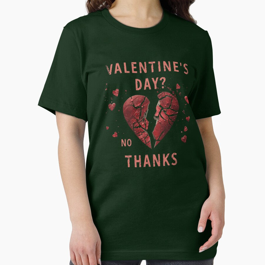 Valentine's Day? No Thanks – Minimalist Quote Sticker by GOTCHO1 T-Shirts, Hoodie, Sweatshirt | BlankRebels.com (Image 2)