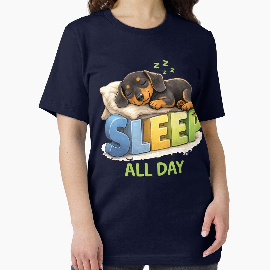 Sleep All Day Dachshund Funny Gifts by OneMoments T-Shirts, Hoodie, Sweatshirt | BlankRebels.com (Image 2)