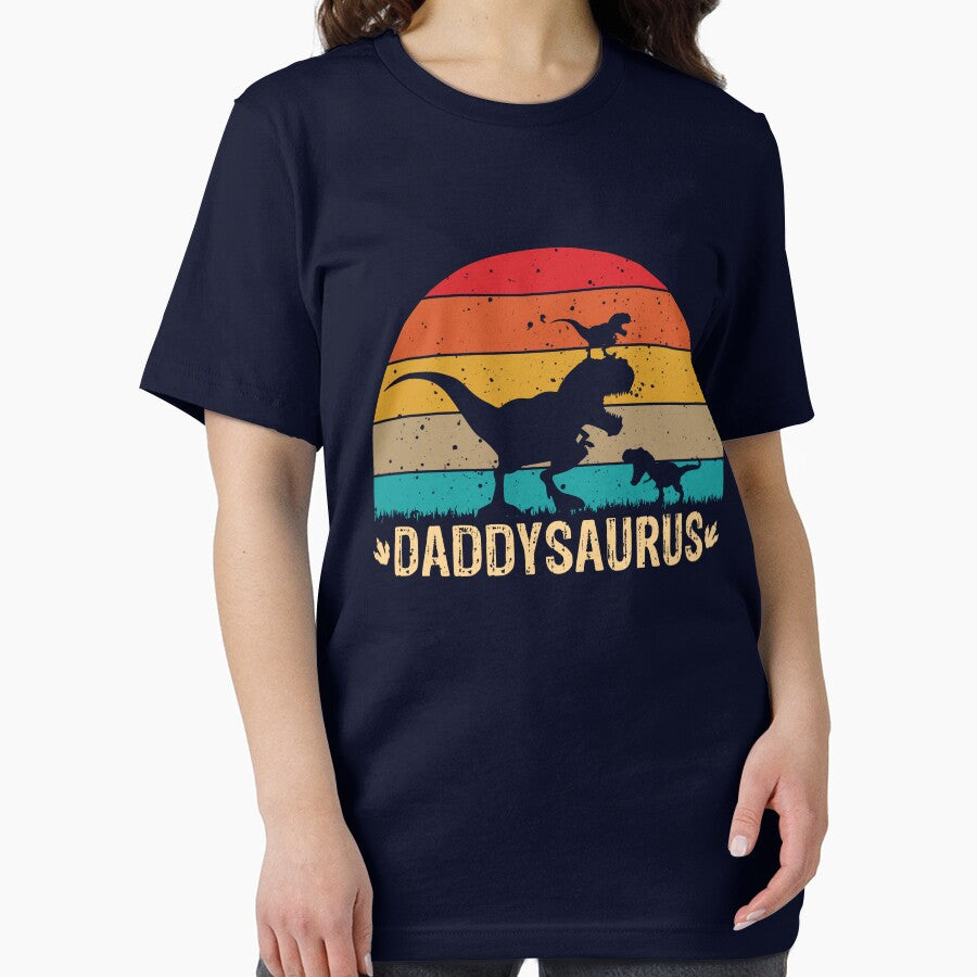 Daddysaurus T-Rex Retro Father's Day Dinosaur Dad T-Rex Gear by DynamicDesign T-Shirts, Hoodie, Sweatshirt (Image 2)