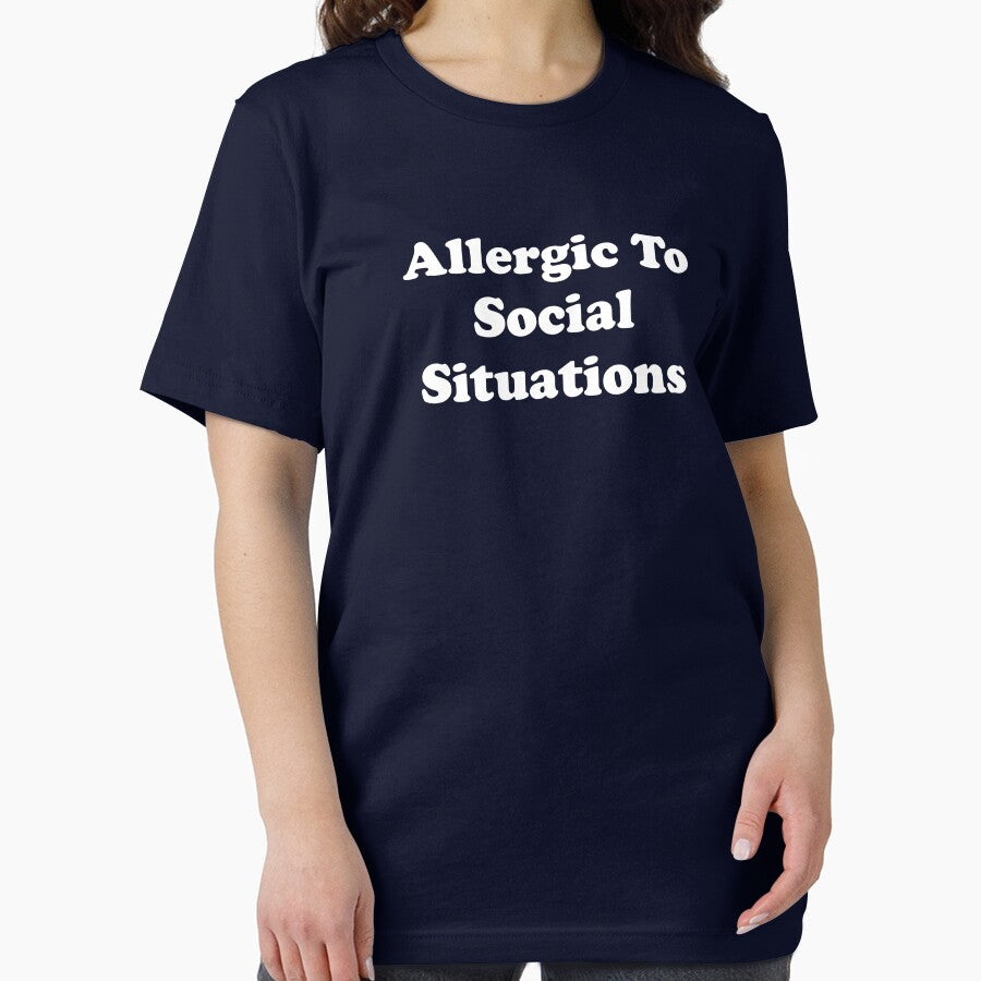 Funny Introvert Gift For Women Men Allergic To Social Situations by kmcollectible T-Shirts, Hoodie, Sweatshirt (Image 2)
