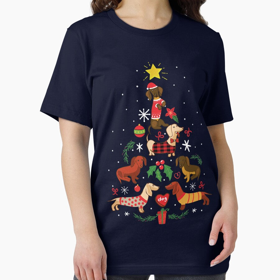 Funny Dachshund Christmas Tree Shirt Ornament Decor Gift by rafaeltto Hoodie, Sweatshirt | BlankRebels.com (Image 2)