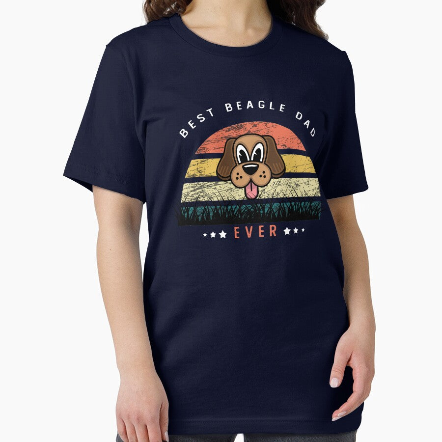 Mens Cute Best Beagle Dad Ever Retro Vintage Gift Puppy Lover by Laura J Devera ⭐⭐⭐⭐⭐ T-Shirts, Hoodie, Sweatshirt (Image 2)