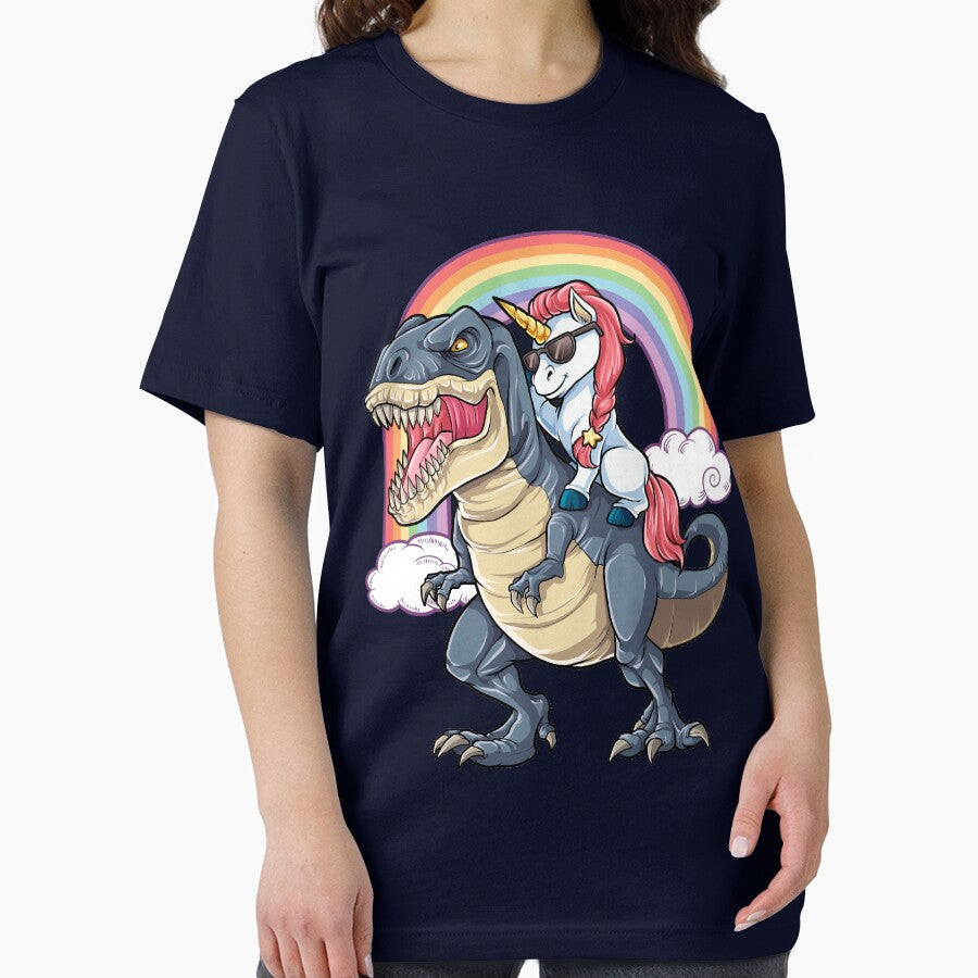 Unicorn Riding Dinosaur T Rex Funny Unicorns Party Rainbow Squad T-Shirts, Hoodie, Sweatshirt