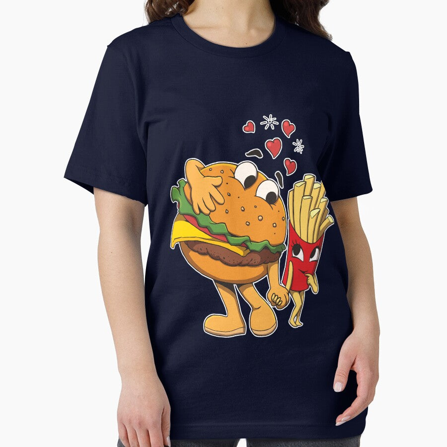 Love Between Burger And Fries by Maka4 T-Shirts, Hoodie, Sweatshirt | BlankRebels.com (Image 2)