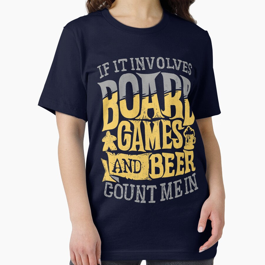 If It Involves Board Games And Beer Count Me In (dark) by RoleplayRealm T-Shirts, Hoodie, Sweatshirt (Image 2)