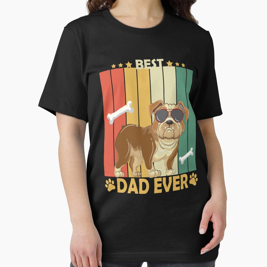 Vintage Dog Dad Shirt Cool Father's Day Gift Retro by Louisa Kohler