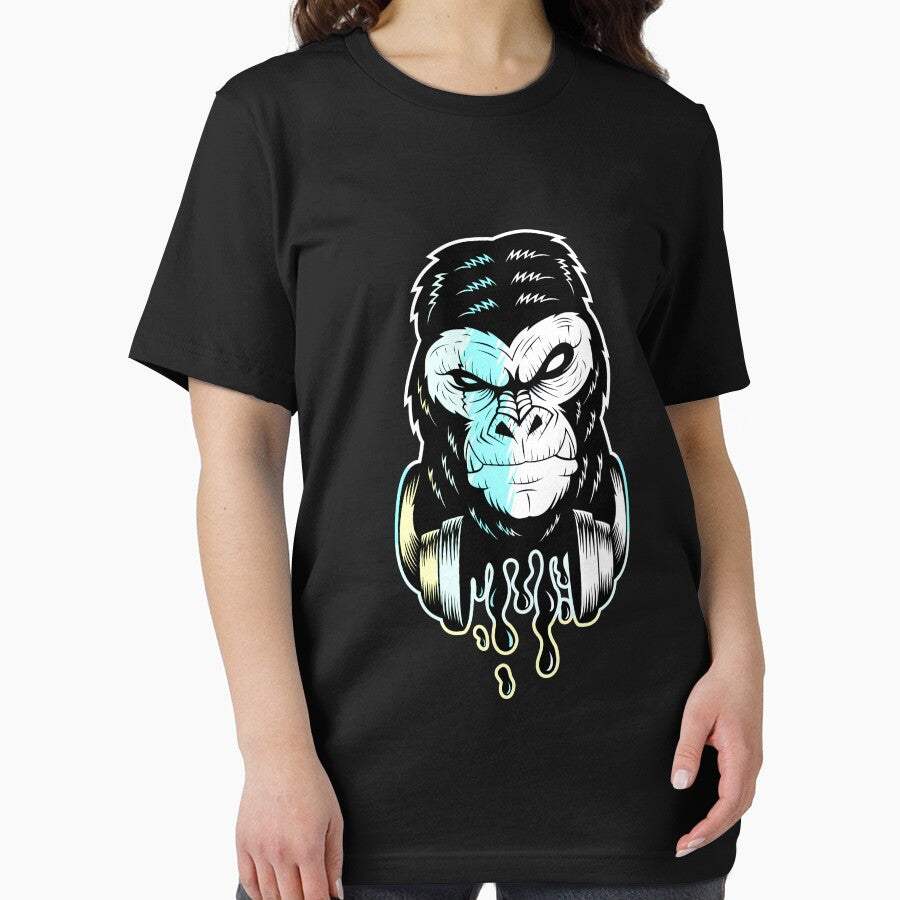 Banksy DJ Monkey Thinker with Headphones by M&D ⭐⭐⭐⭐⭐ T-Shirts, Hoodie, Sweatshirt | BlankRebels.com (Image 2)