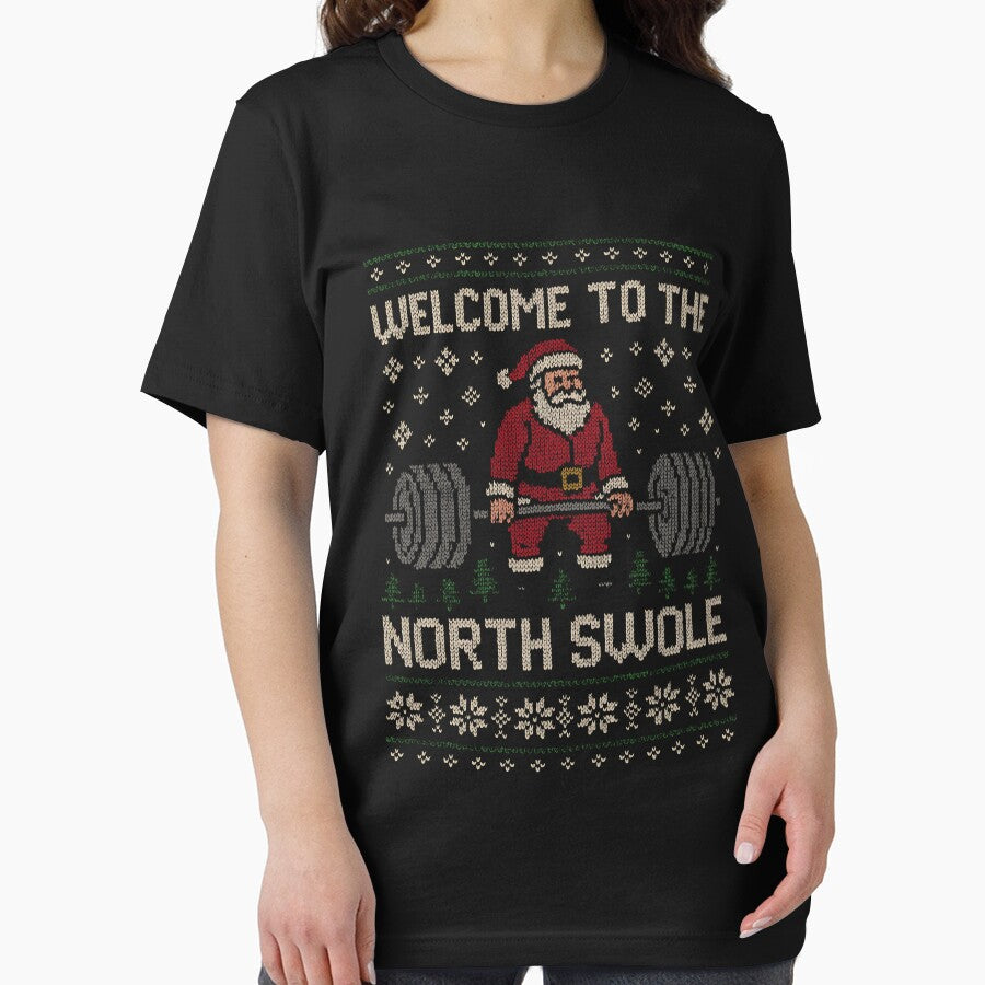 Welcome To The North Swole Funny Christmas Workout Gear by DynamicDesign T-Shirts, Hoodie, Sweatshirt (Image 2)