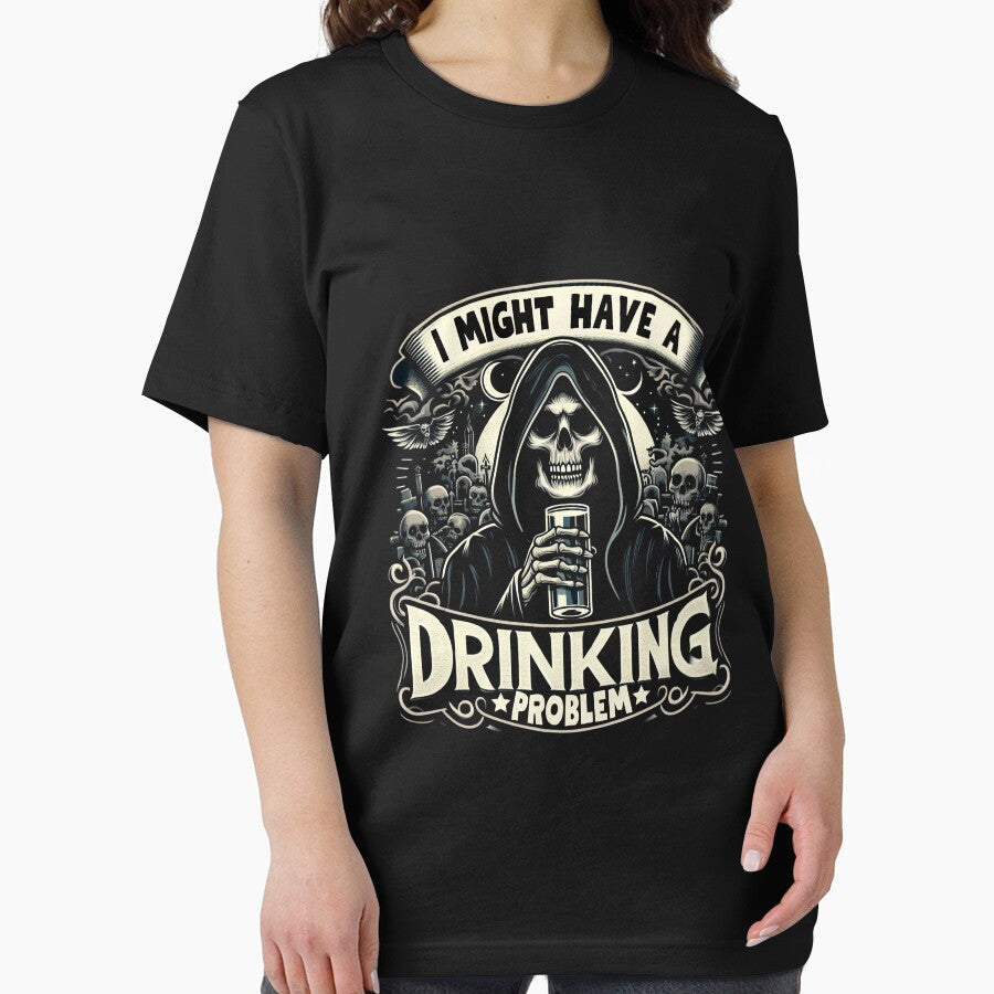 I Might Have A Drinking Problem Drinking Skeleton by SlocifieShop T-Shirts, Hoodie, Sweatshirt | BlankRebels.com (Image 2)