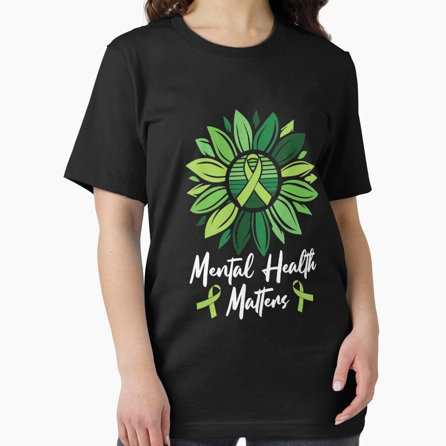 Sunflower Mental Health Matters Ribbon by TeeHome T-Shirts, Hoodie, Sweatshirt | BlankRebels.com (Image 2)