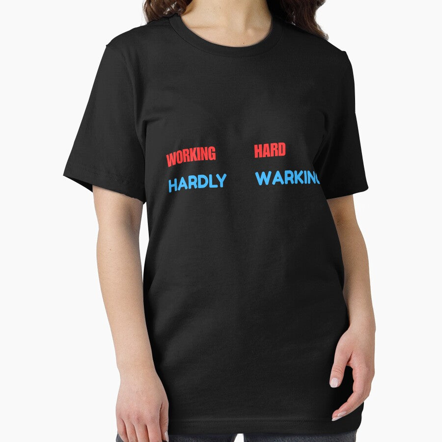 Working Hard or Hardly Working?" – Funny Sarcastic Work T-Shirt by Ninjamekoro Hoodie, Sweatshirt | BlankRebels.com (Image 2)