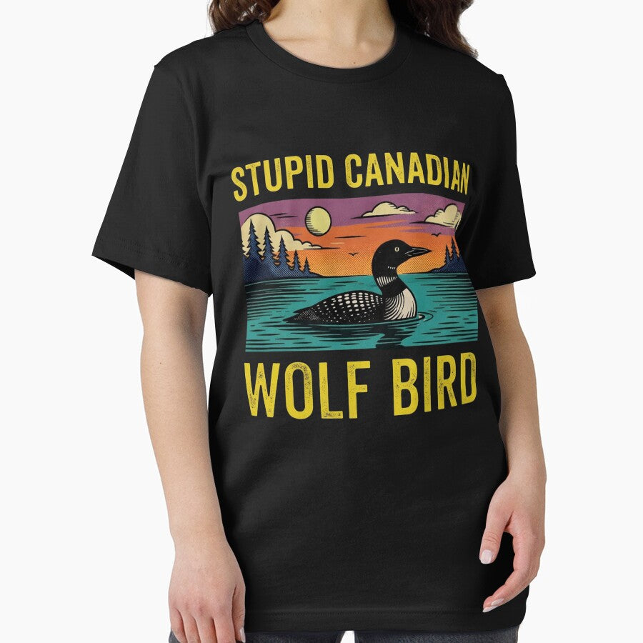 Stupid Canadian Wolf Bird, Loon Lover, Canadian Wildlife - Heated Rivalry by rexedmee8 T-Shirts, Hoodie, Sweatshirt (Image 2)