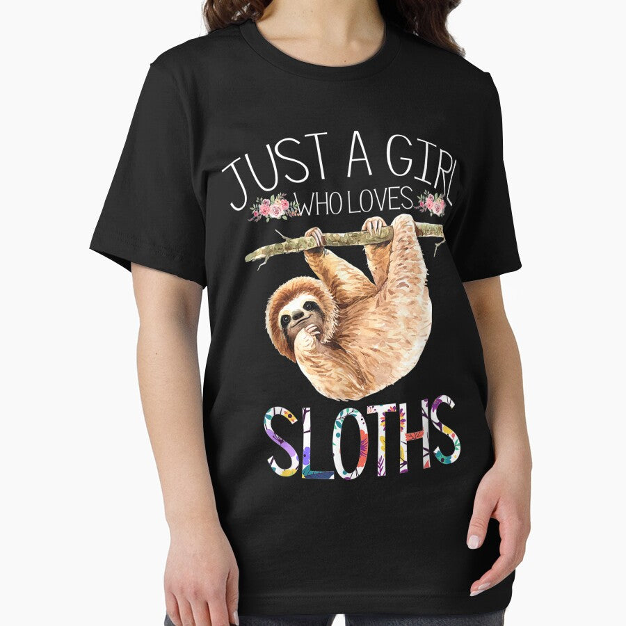 Sloth Just A Girl Who Loves Sloths Lovers by ShereeStudio T-Shirts, Hoodie, Sweatshirt | BlankRebels.com (Image 2)