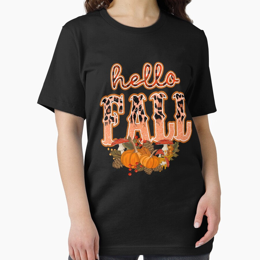 Hello Fall Funny Halloween Autumn by DNW-art T-Shirts, Hoodie, Sweatshirt | BlankRebels.com (Image 2)