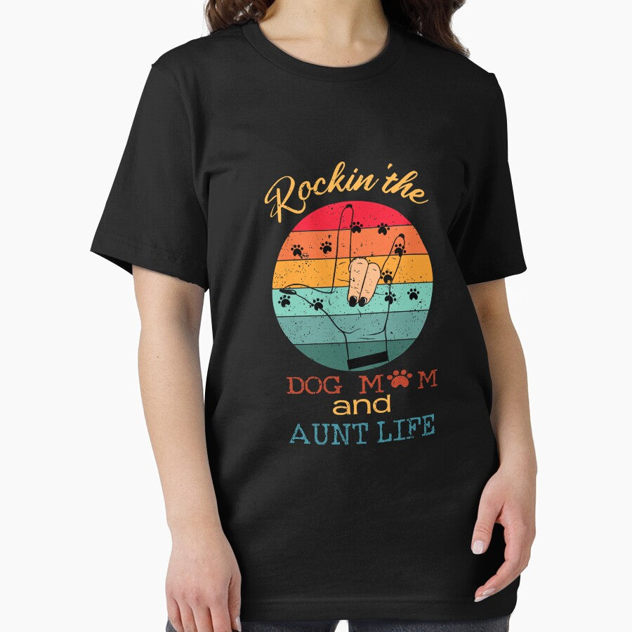 Copy of  Rockin' The Dog Mom & Aunt Life by hourrianouar T-Shirts, Hoodie, Sweatshirt | BlankRebels.com (Image 2)