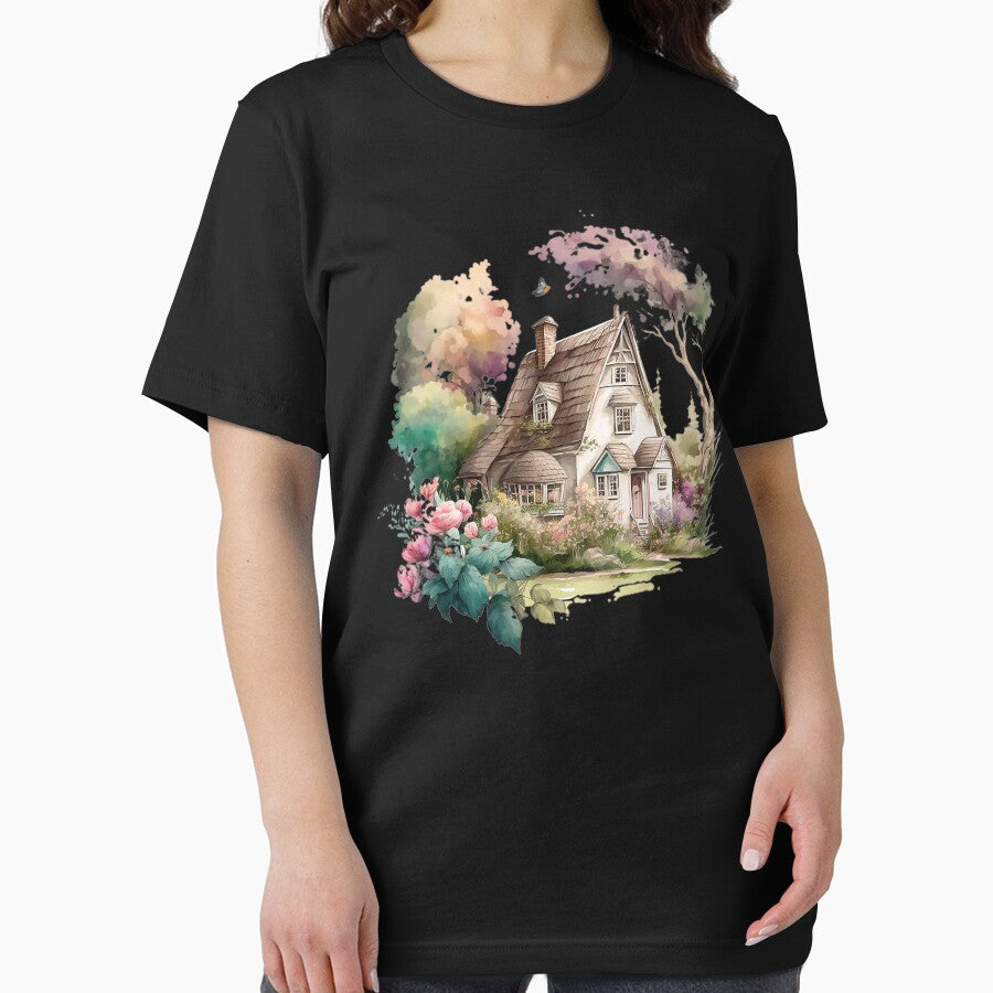 Flowery Cottagecore Scenery - Pastel Watercolor - Cottage Living by Top Seller ⭐⭐⭐⭐⭐ 5/5 T-Shirts, Hoodie,... (Image 2)