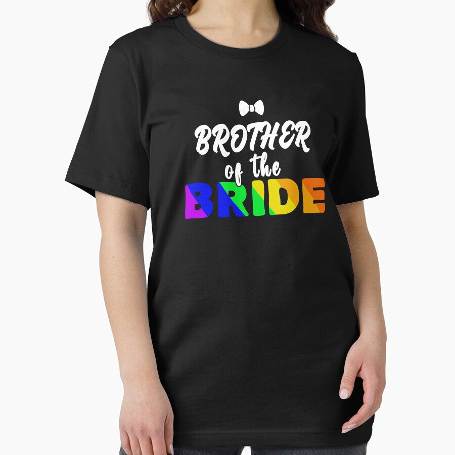 lgbtq wedding rainbow brother of the bride by Tropoid T-Shirts, Hoodie, Sweatshirt | BlankRebels.com (Image 2)