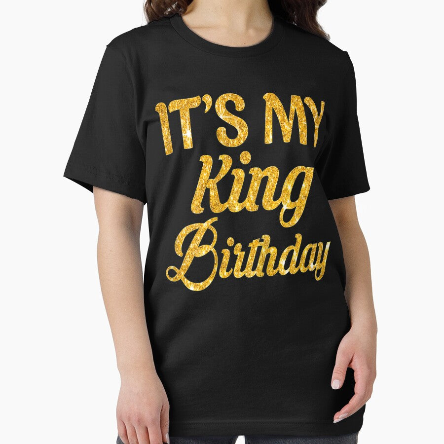 Womens It'S My King Birthday! Couples Matching Birthday by AngieLuvsU T-Shirts, Hoodie, Sweatshirt (Image 2)