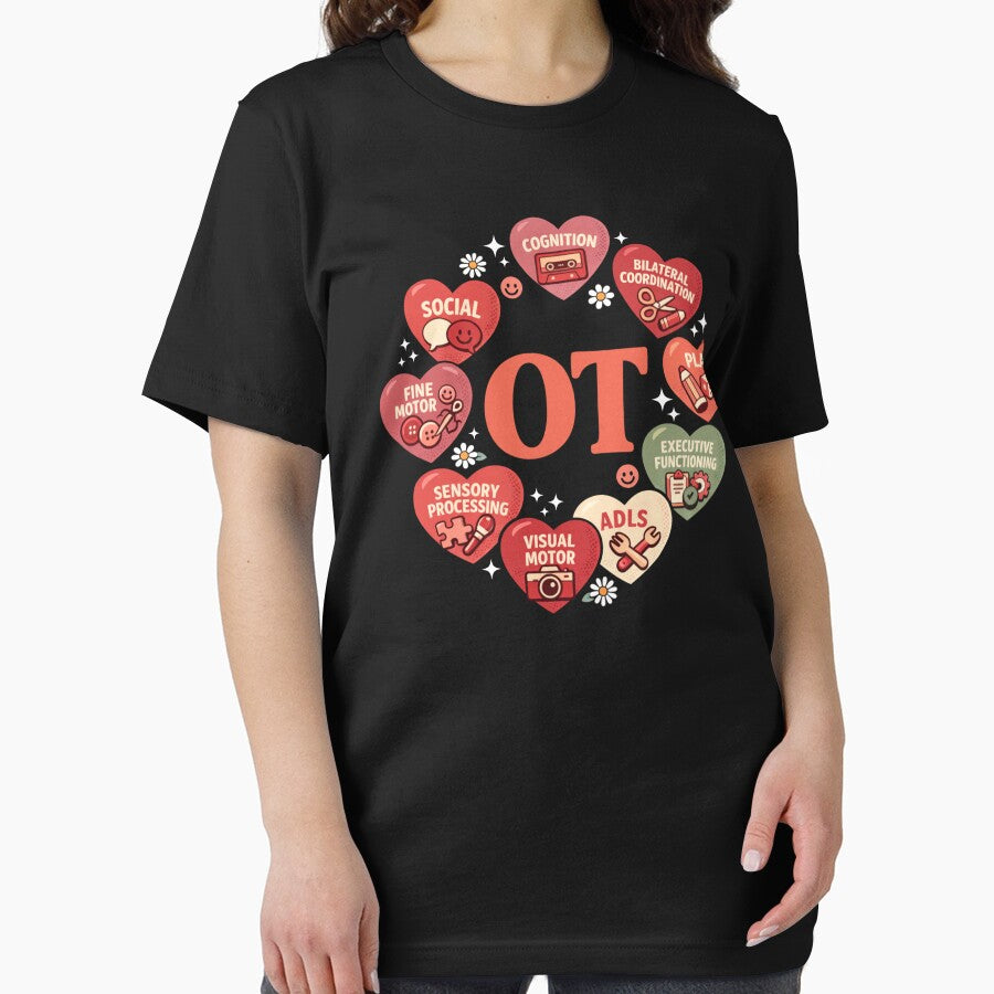 Groovy Occupational Therapy Valentine Conversation Hearts by EnergyMArt T-Shirts, Hoodie, Sweatshirt (Image 2)