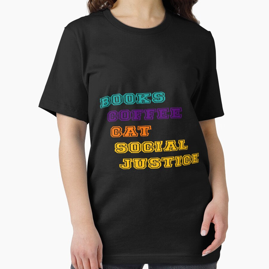 books and coffee and cats and social justice by axoniej T-Shirts, Hoodie, Sweatshirt | BlankRebels.com (Image 2)