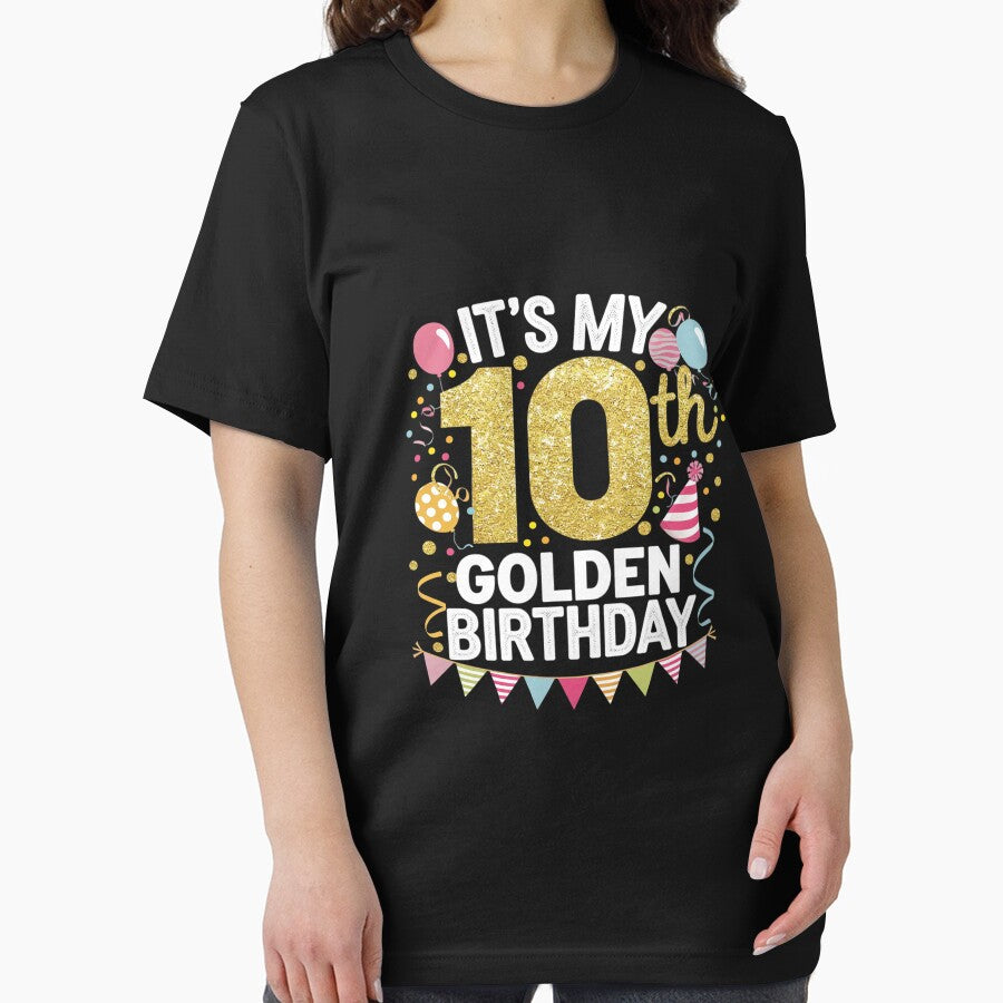 It's My 10th Golden Birthday 10 Year Old Bday Kids Born 2013 by DigitaldeligArt T-Shirts, Hoodie, Sweatshirt (Image 2)