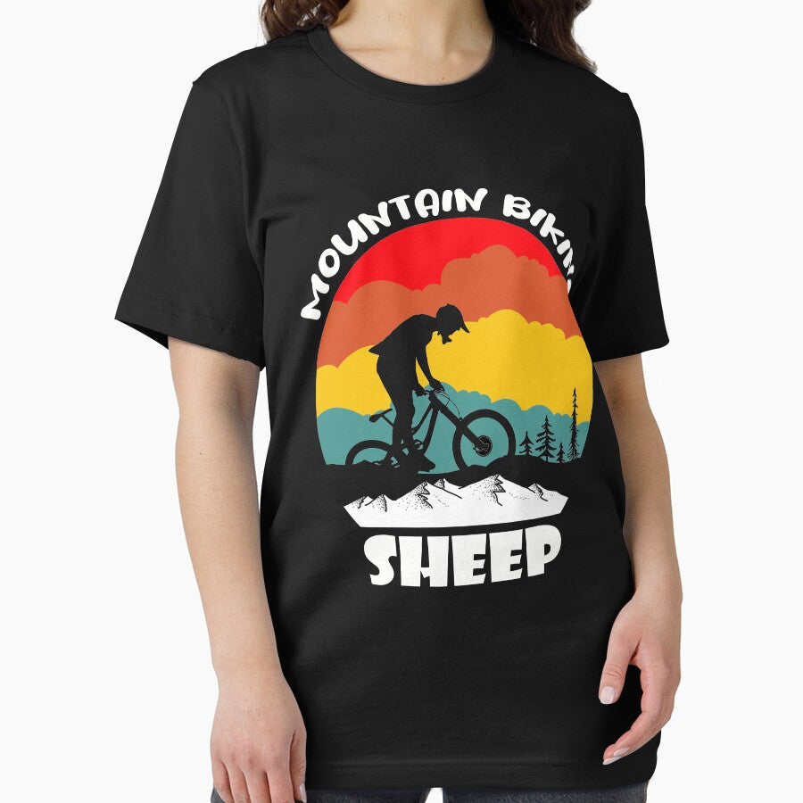 Mountain Biking Sheep Funny Quote Mountain Bikers Retro Vintage by peachyline T-Shirts, Hoodie, Sweatshirt (Image 2)