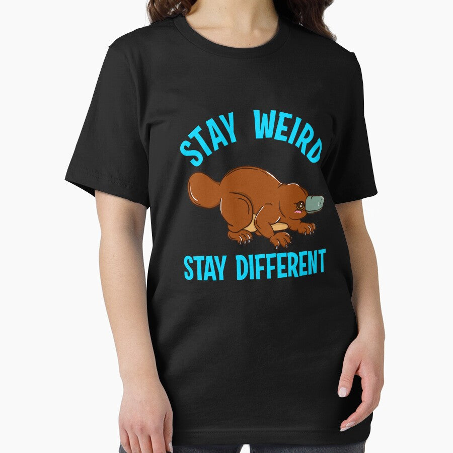 Stay Weird Stay Different Platypus Animal Pun by perfectpresents T-Shirts, Hoodie, Sweatshirt | BlankRebels.com (Image 2)