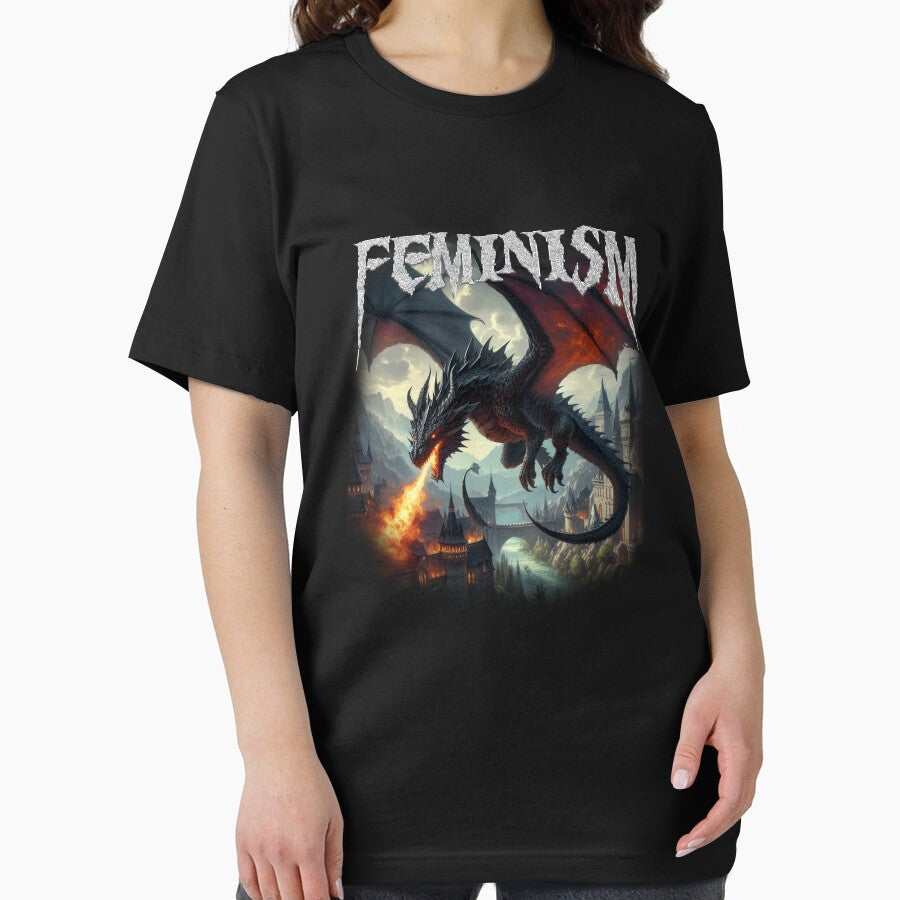 Feminism Dragon Vintage 90s Style, Dragon Lover by Ariana De Amicis T-Shirts, Hoodie, Sweatshirt | BlankRebels.com (Image 2)