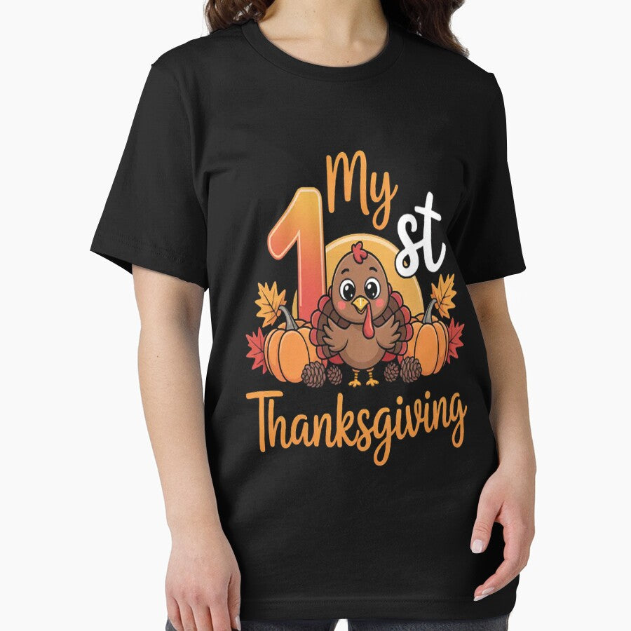 My First Thanksgiving - Cute Happy Turkey Day by TeamLequid T-Shirts, Hoodie, Sweatshirt | BlankRebels.com (Image 2)