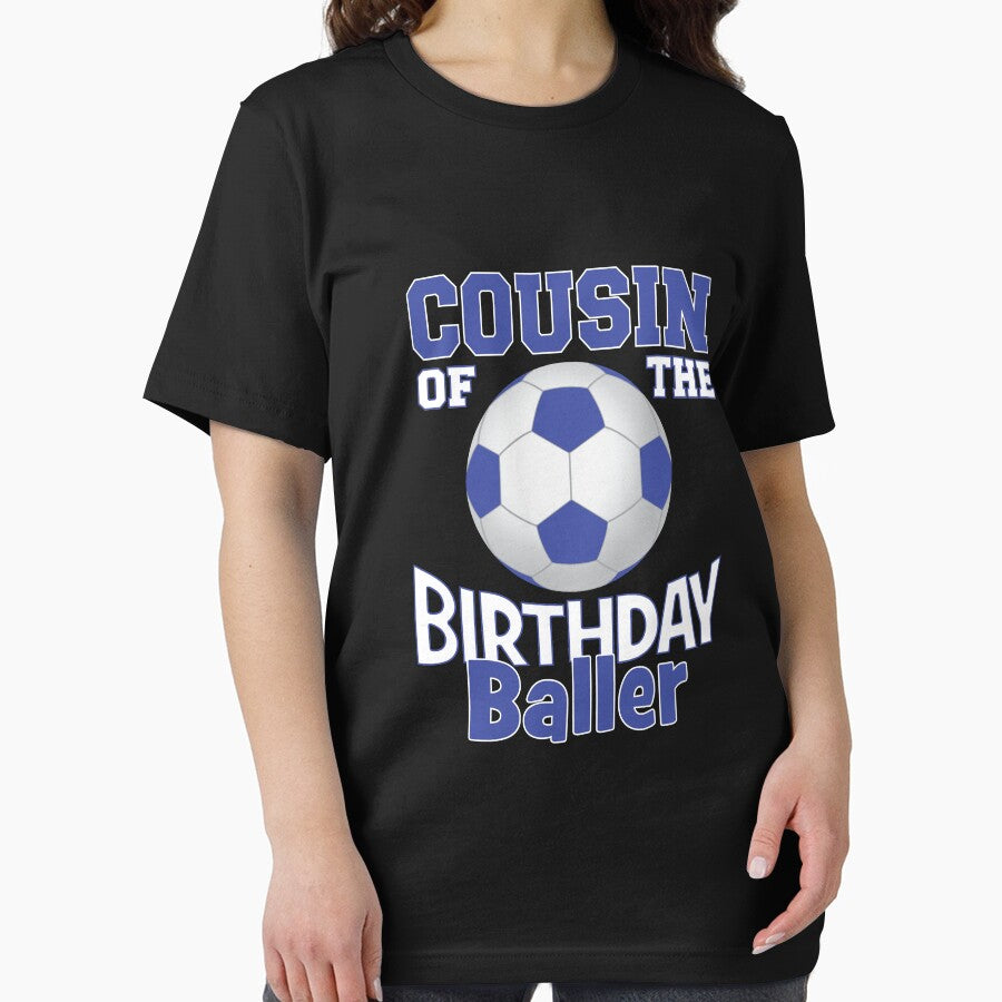 Cousin Of The Birthday Baller Soccer Lover B-day Party graphic by Grabitees