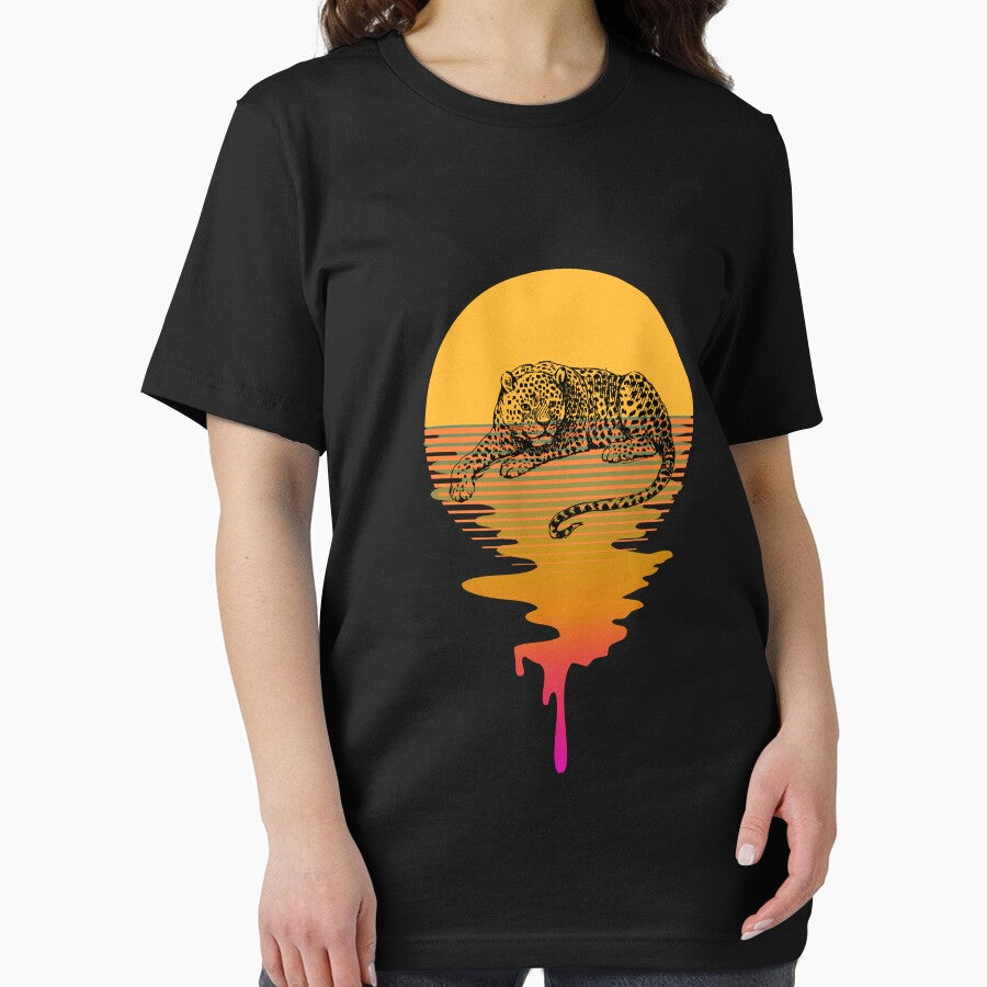 Retro 80s Tropical Sun Vaporwave Summer Leopard by IZiets T-Shirts, Hoodie, Sweatshirt | BlankRebels.com (Image 2)