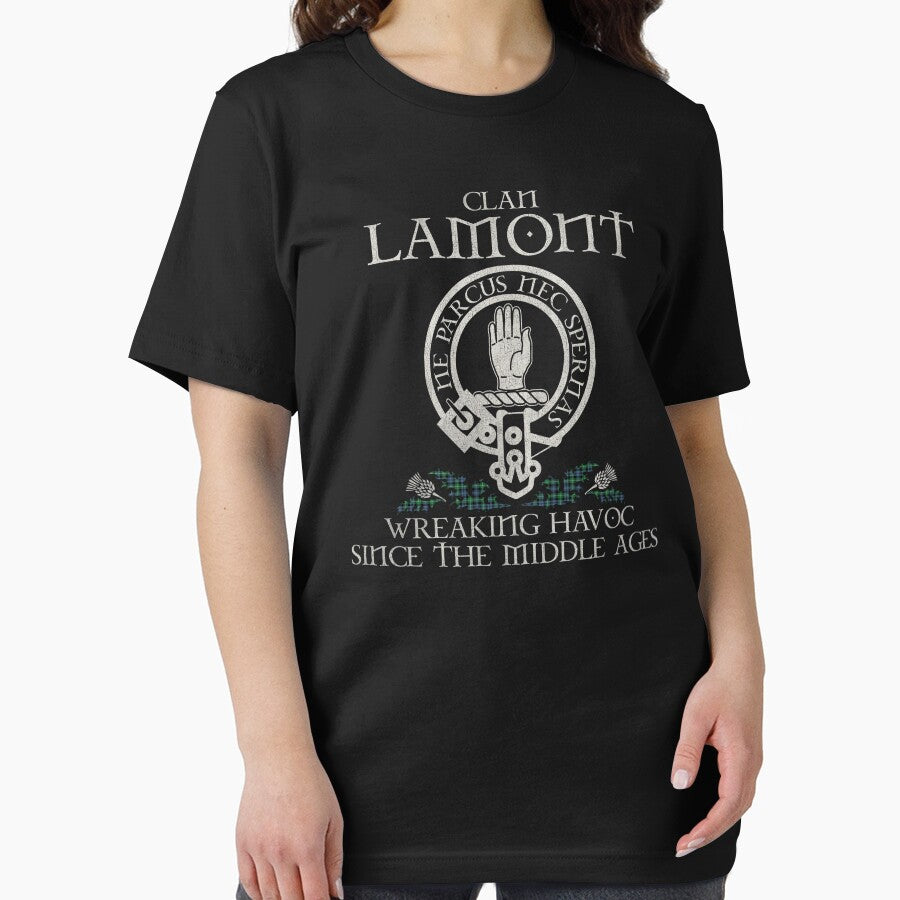 Clan Lamont crest Scottish surname tartan Thistle vintage by Clan1093 T-Shirts, Hoodie, Sweatshirt (Image 2)