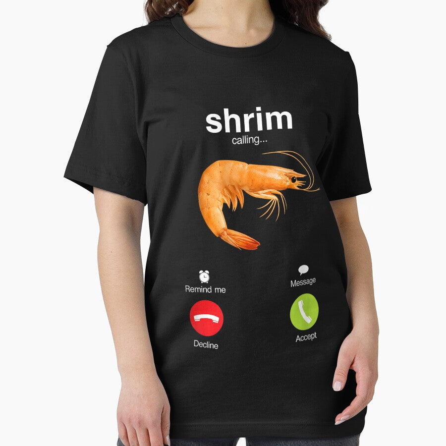 "Shrim" is calling misspelled funny shrimp calling meme by Alluka Brand T-Shirts, Hoodie, Sweatshirt (Image 2)