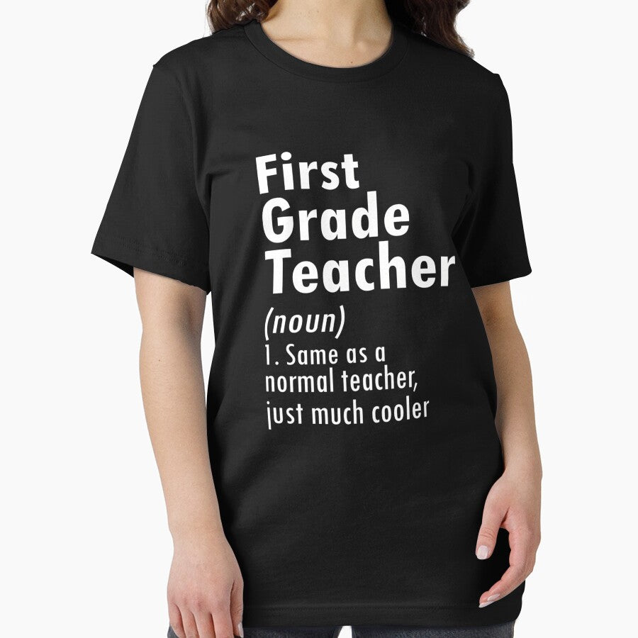 First Grade Teacher Noun Same As A Normal Teacher Just Much Cooler First Grade Teacher Gift by CORJIDOG-ART... (Image 2)