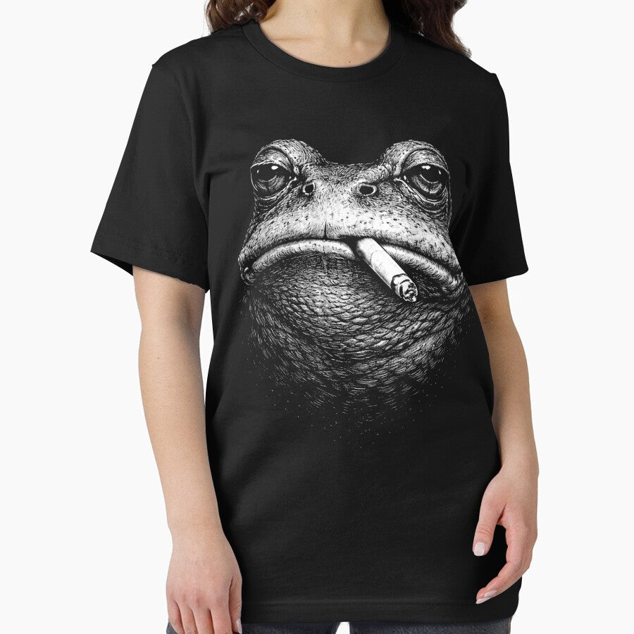frog Smoking Cigarette Funny frog Meme by Kladhadredo T-Shirts, Hoodie, Sweatshirt | BlankRebels.com (Image 2)