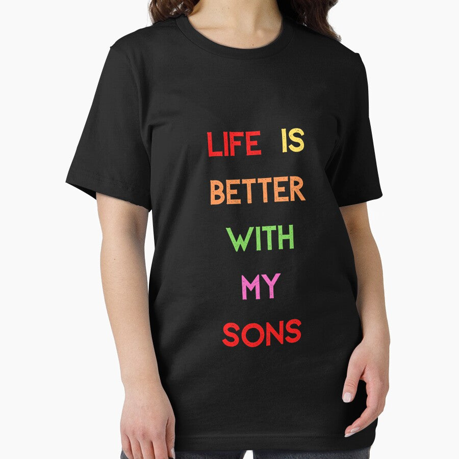Life is better with my sons Nice gift T-shirt by lhousshop Hoodie, Sweatshirt | BlankRebels.com (Image 2)