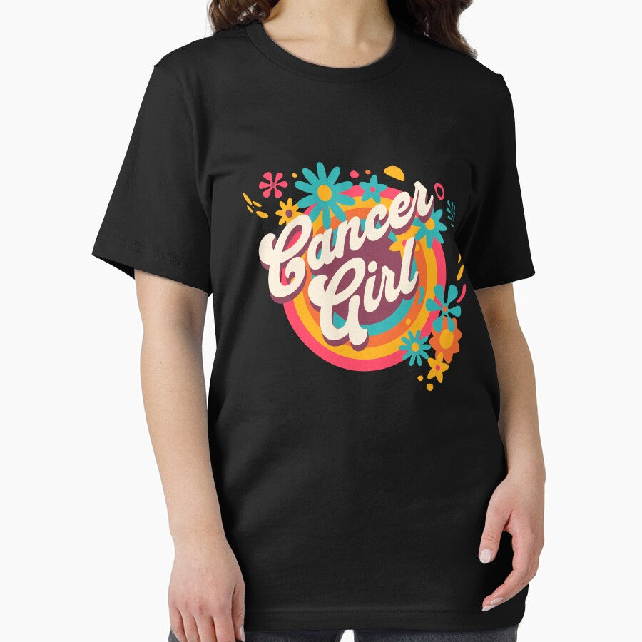 Retro Cancer Girl Hippy Zodiac Horoscope by MasterKlaw T-Shirts, Hoodie, Sweatshirt | BlankRebels.com (Image 2)