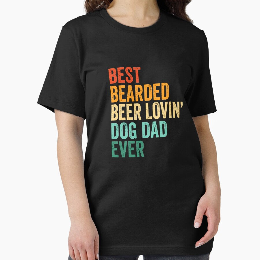 vintage best bearded beer lovin dog dad pets shirt by AllisonKassulke