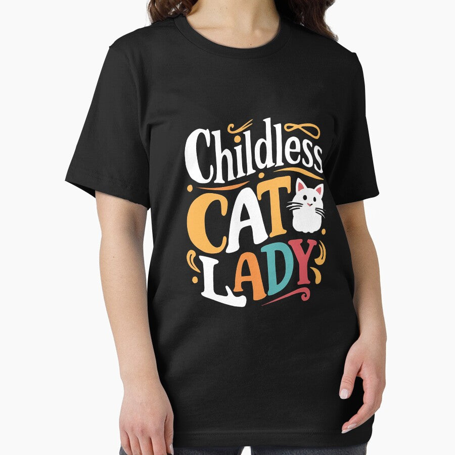 Proud Childless Cat Lady T-Shirt Design by Egyptian king ⭐⭐⭐⭐⭐