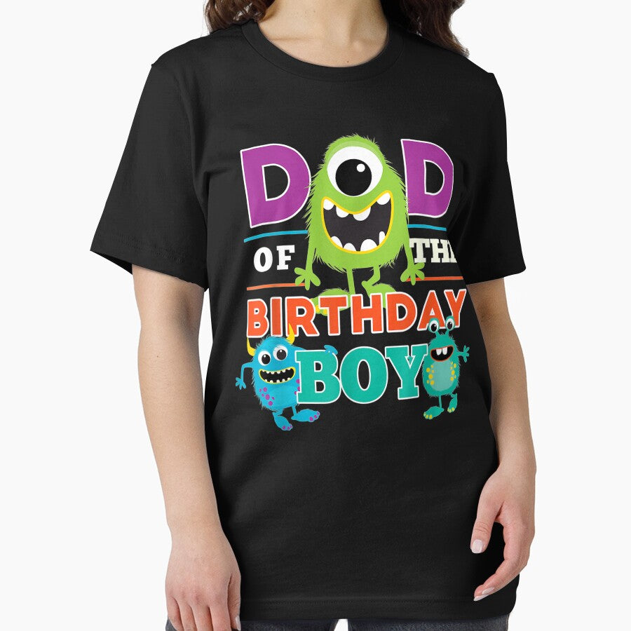 Mens Dad Of The Birthday Boy Silly Monsters Themed Daddy Party by LcRushop T-Shirts, Hoodie, Sweatshirt (Image 2)