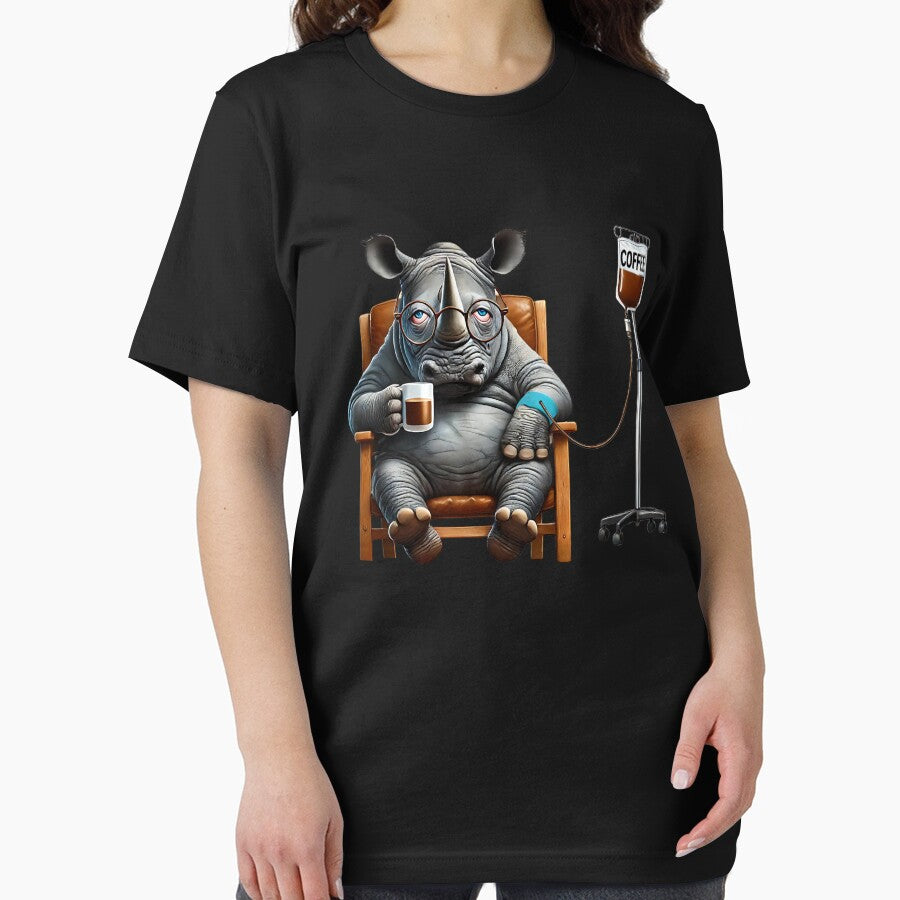 Funny Rhino IV Coffee Drink Animal Lover by Kimberley King Art  King Art T-Shirts, Hoodie, Sweatshirt (Image 2)