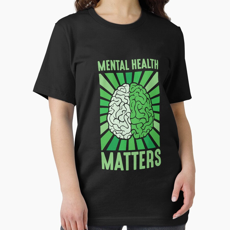 Mental Health Matters | Mental Health Matters | Green Brain by AlexaTees T-Shirts, Hoodie, Sweatshirt (Image 2)