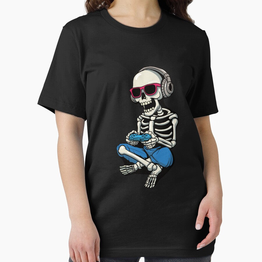 Gamer Skeleton Halloween Video Game Player Skeleton Gamer Gear by DynamicDesign