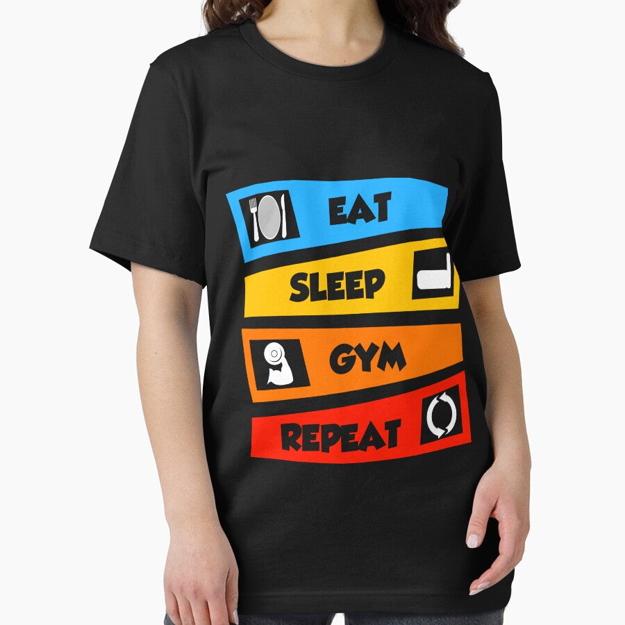 Eat Sleep Gym Repeat Classic T-shirt by el-meehdi Hoodie, Sweatshirt | BlankRebels.com (Image 2)