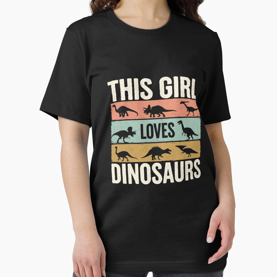 This Girl Loves Dinosaurs Dinosaur Outfit Dinosaur by joyouartArt T-Shirts, Hoodie, Sweatshirt | BlankRebels.com (Image 2)