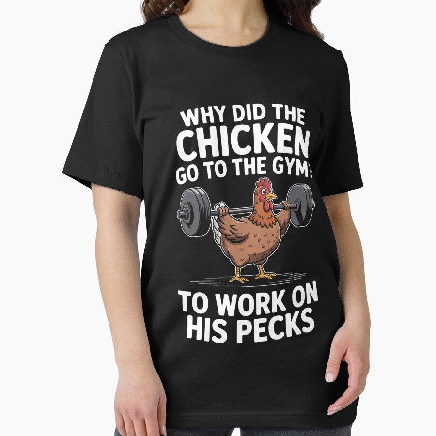 Why Chicken Go To The Gym Workout Fitness Men Women by tlallimicrichi T-Shirts, Hoodie, Sweatshirt (Image 2)