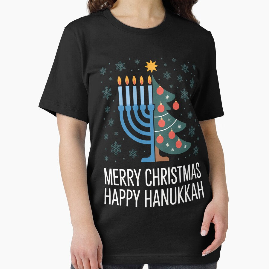 Merry Chrismukkah Happy Christmas Hanukkah by JulienAureo T-Shirts, Hoodie, Sweatshirt | BlankRebels.com (Image 2)