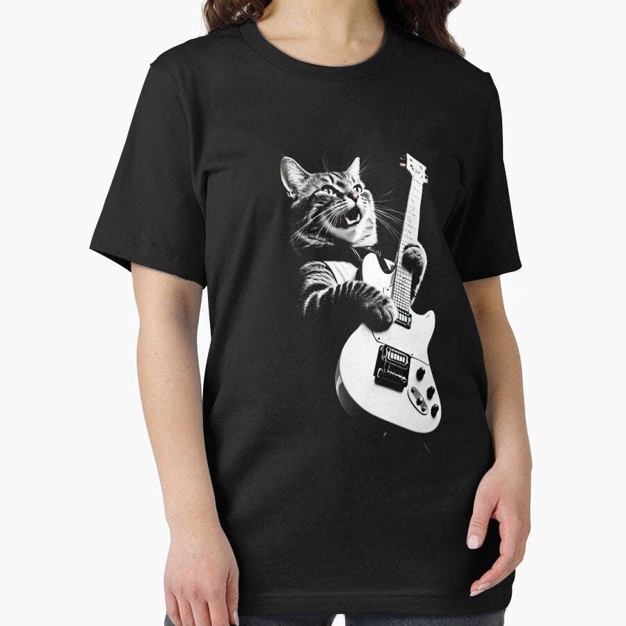 Cat Playing Heavy Metal Guitar,rock cat playing guitar by PATTERN-ZART T-Shirts, Hoodie, Sweatshirt (Image 2)