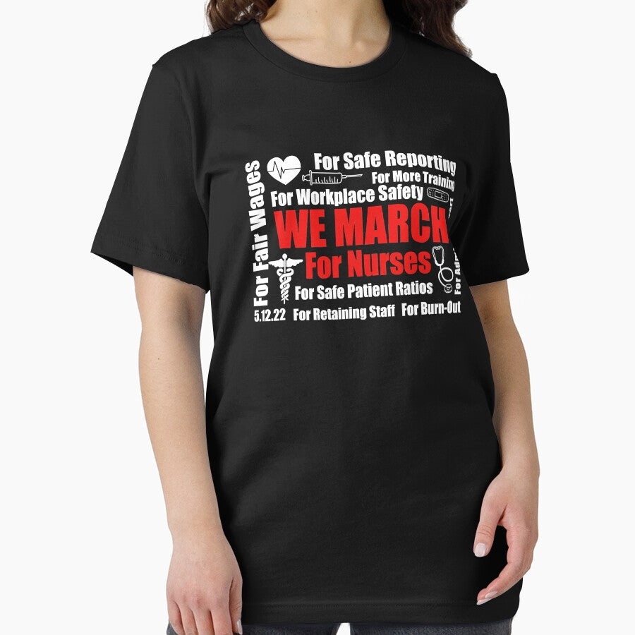 We March For Nurses Million Nurse March Women Power Nurse by GardNewerd T-Shirts, Hoodie, Sweatshirt (Image 2)